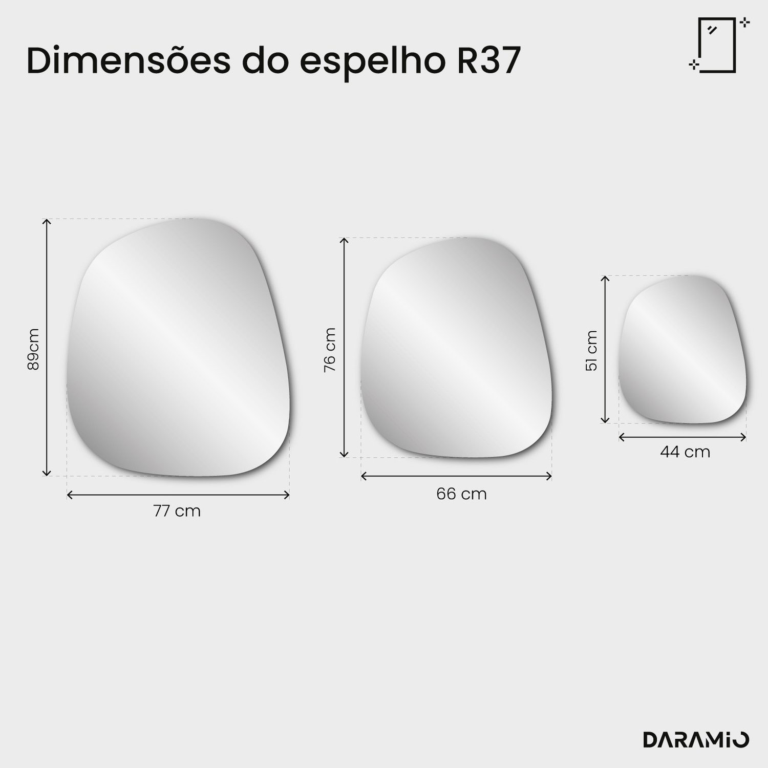 Espelho bronze Pure R37 44x51 cm