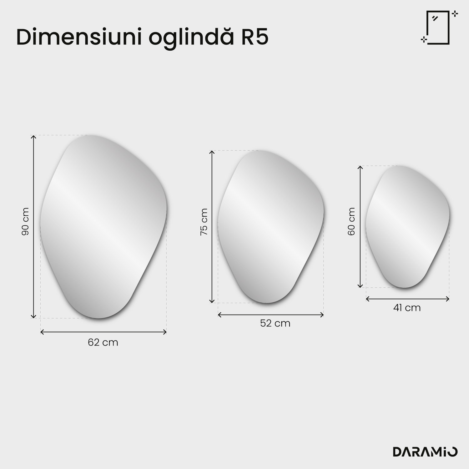 Oglindă Pure R5 41x60 cm