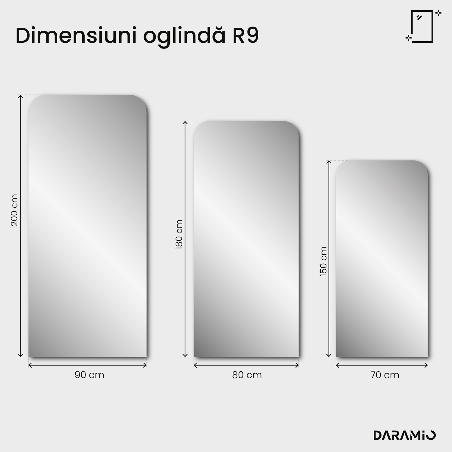 Oglindă Pure R9 80x180 cm