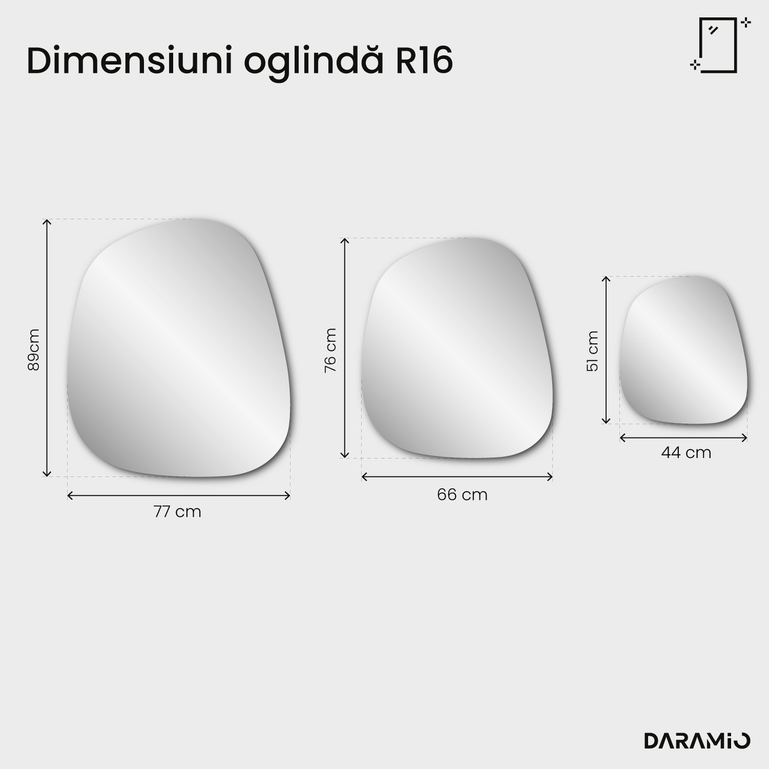 Oglindă Pure R16 66x76 cm