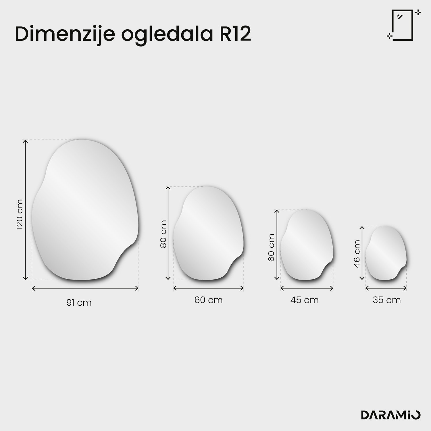 Ogledalo Pure R12 35x46 cm
